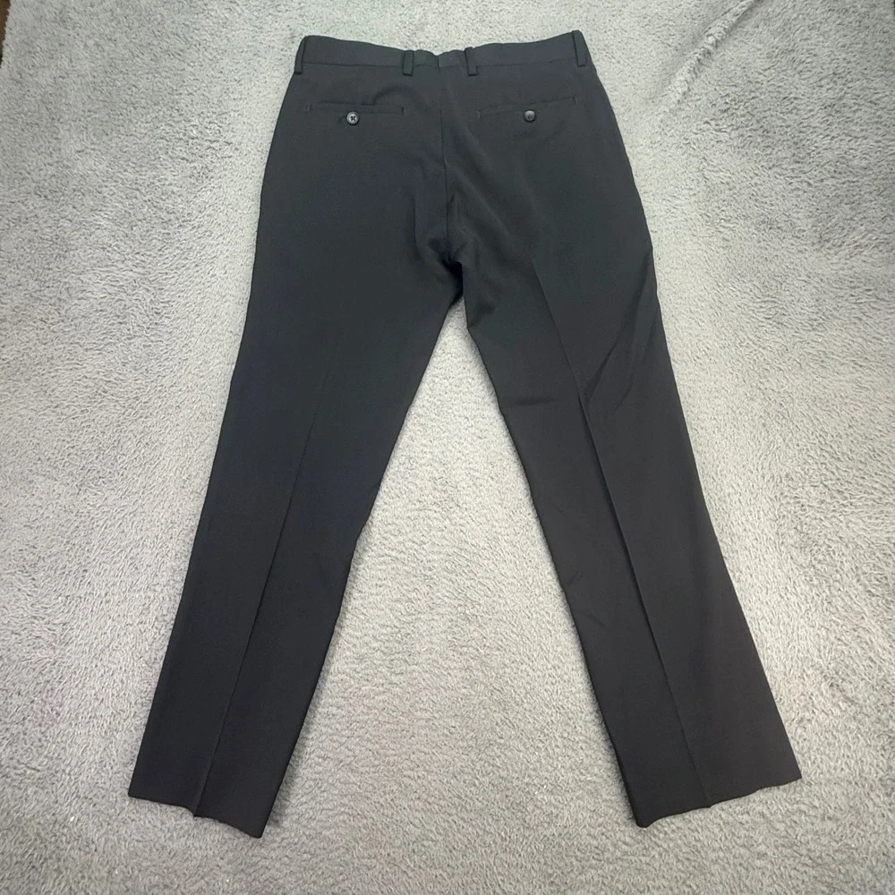 Banana Republic Dress Pants Mens 30x30 Black Tailored Slim Wool Trousers